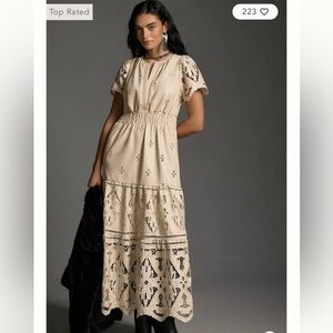 Anthropologie Faux Leather Somerset Dress